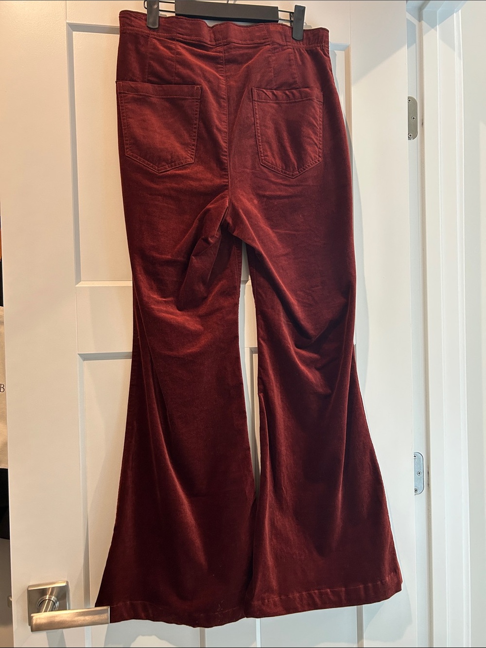 Pilcro Pull-On Mid-Rise Retro Flare Velvet Jeans - Picture 4 of 4